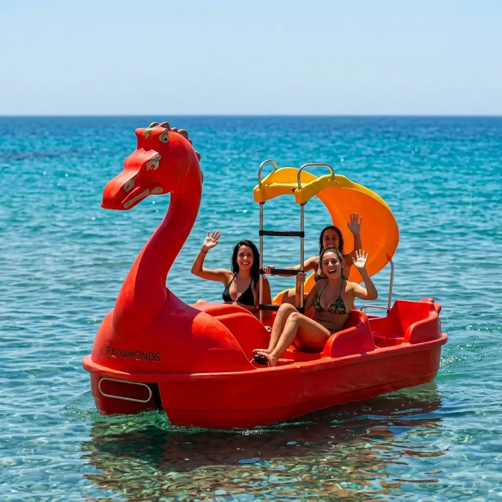 Alquiler de hidropedales con tobogán en Torrevieja